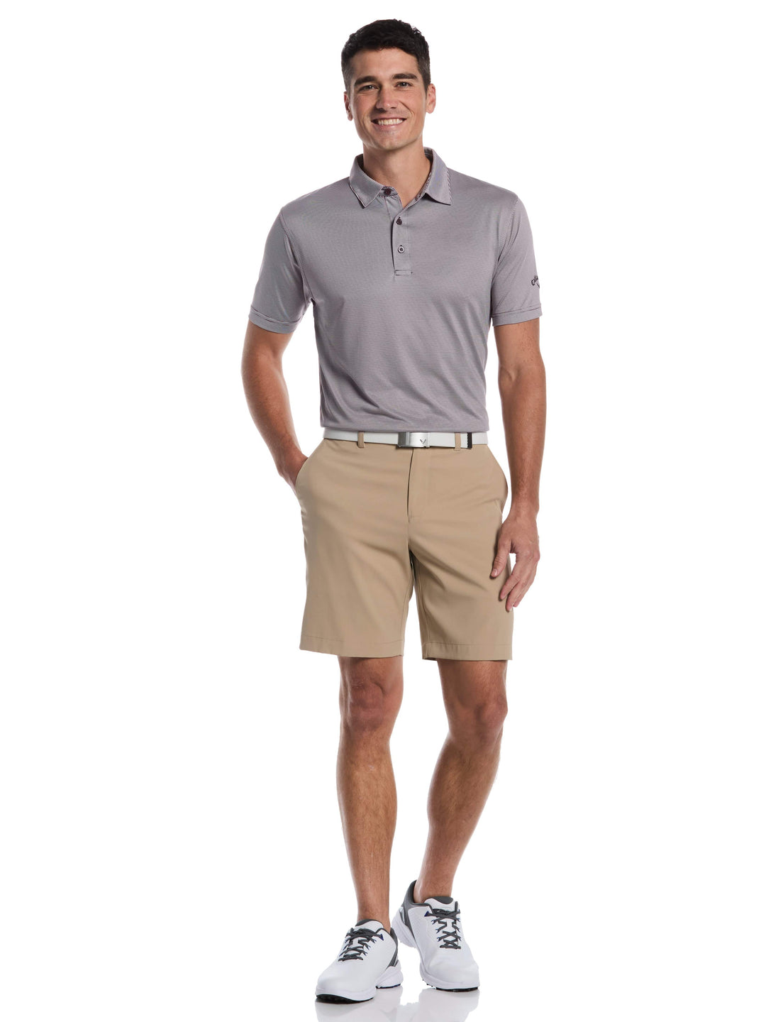 Mens Fine Line Stripe Golf Polo-Polos-Callaway