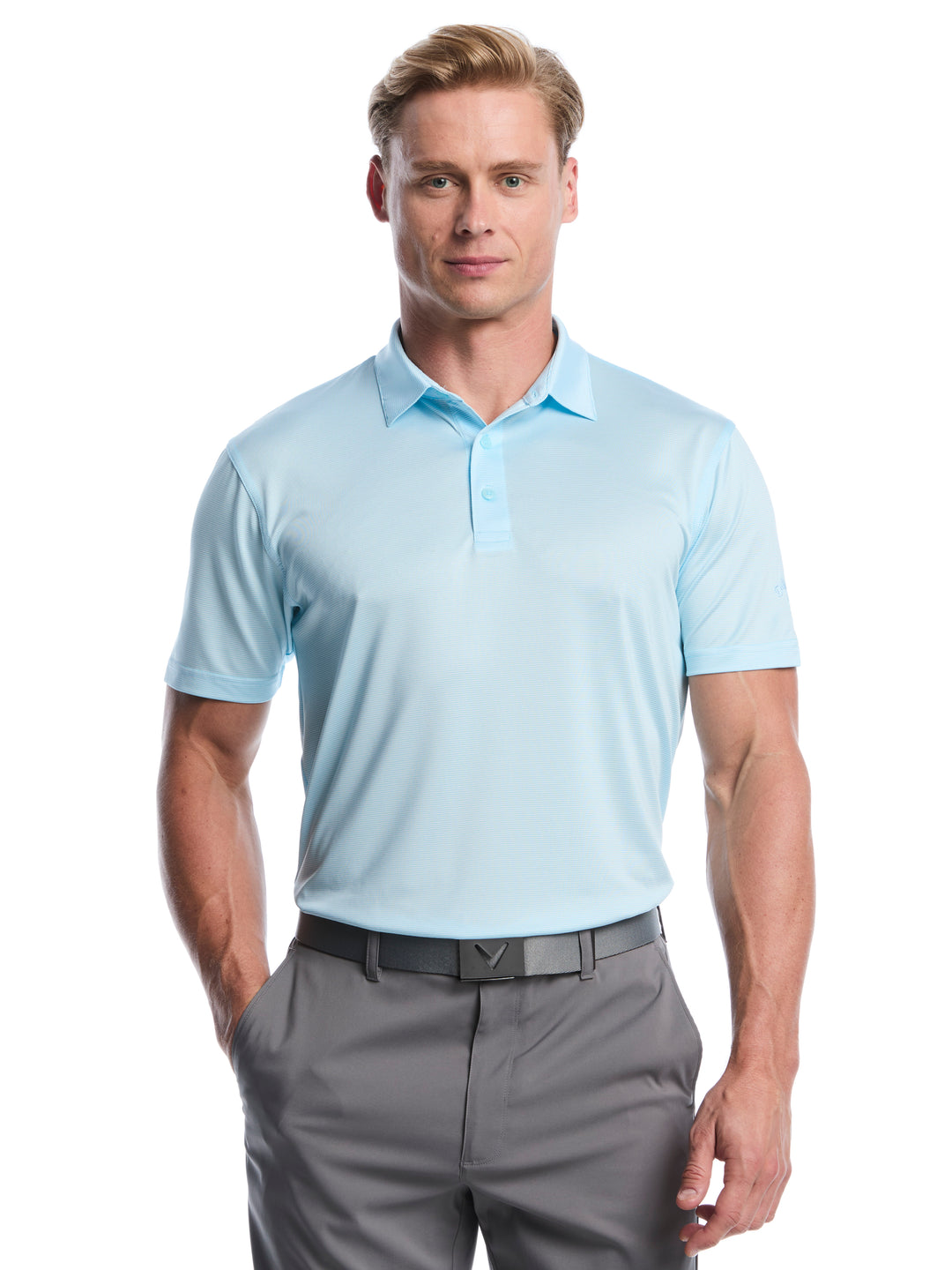 Fine Line Stripe Golf Polo Shirt (Atomizer) 
