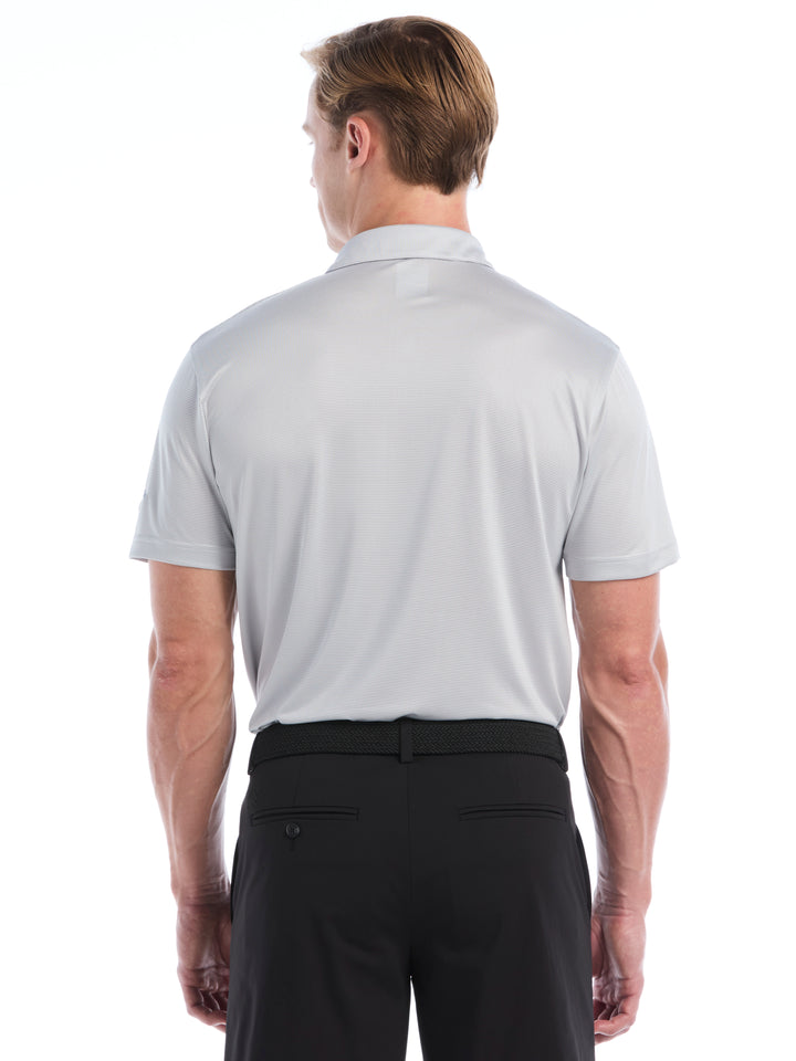 Fine Line Stripe Golf Polo Shirt (Sleet) 