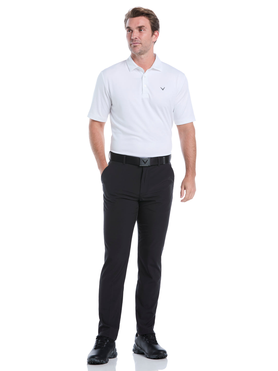 Flat Front Swing Tech Golf Pants (Caviar) 