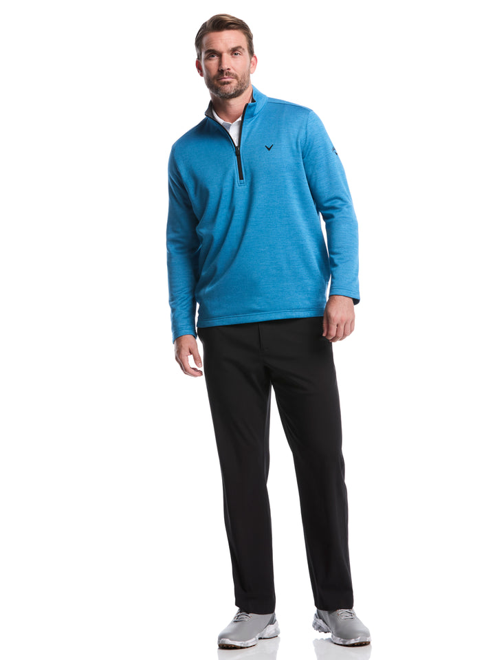 Fleece 1/4 Zip Golf Base Layer (Dk Blue Sapphire Htr) 