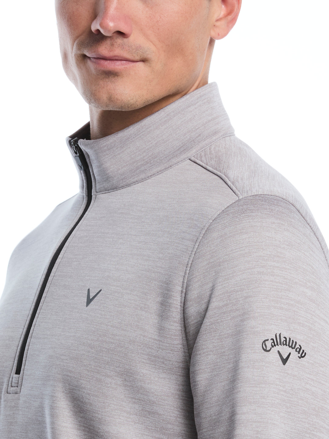Fleece 1/4 Zip Golf Base Layer (Concrete Htr) 