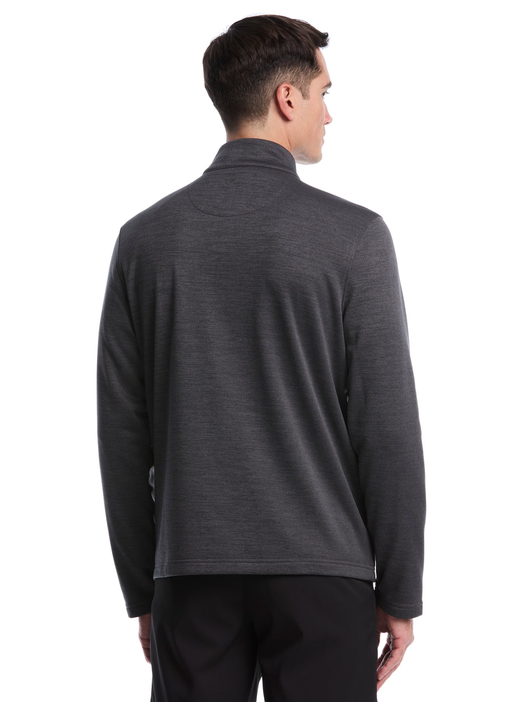 Fleece 1/4 Zip Golf Base Layer (Black Heather) 