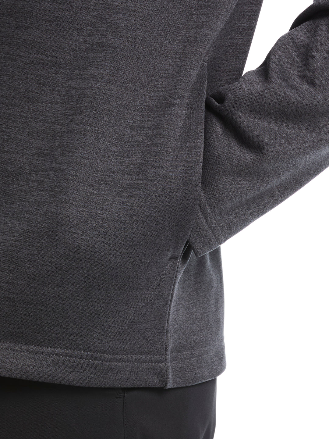 Fleece 1/4 Zip Golf Base Layer (Black Heather) 