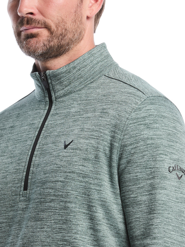 Fleece 1/4 Zip Golf Base Layer (Melaleuca Htr) 