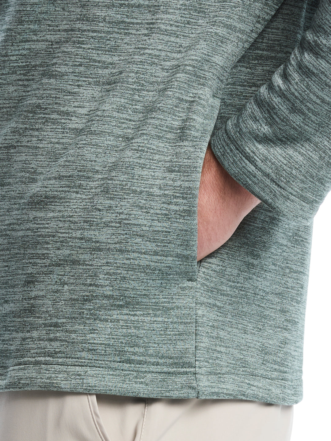 Fleece 1/4 Zip Golf Base Layer (Melaleuca Htr) 