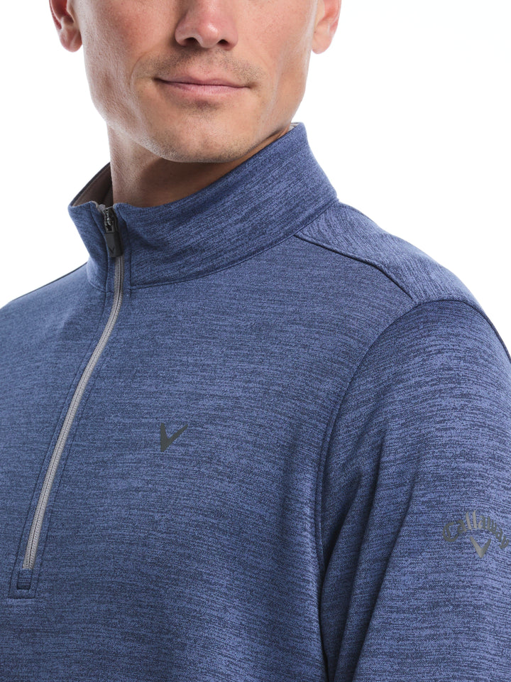 Fleece 1/4 Zip Golf Base Layer (Peacoat Heather) 