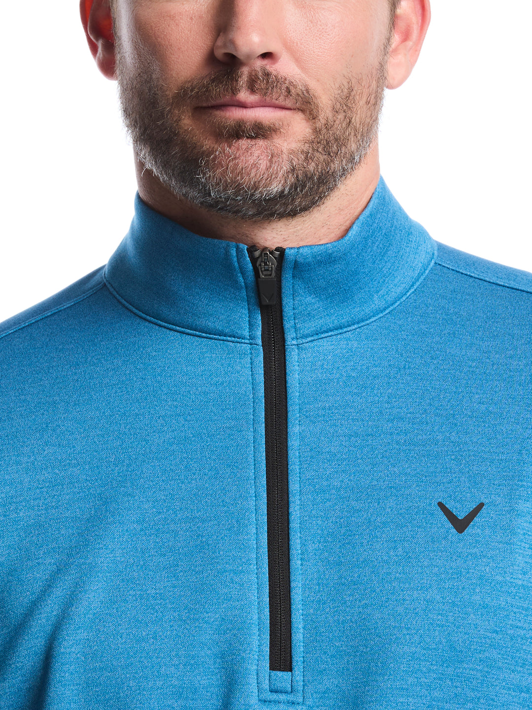 Fleece 1/4 Zip Golf Base Layer (Dk Blue Sapphire Htr) 