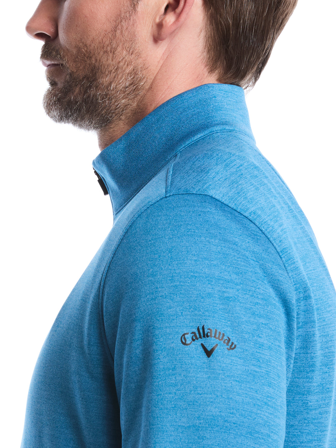Fleece 1/4 Zip Golf Base Layer (Dk Blue Sapphire Htr) 
