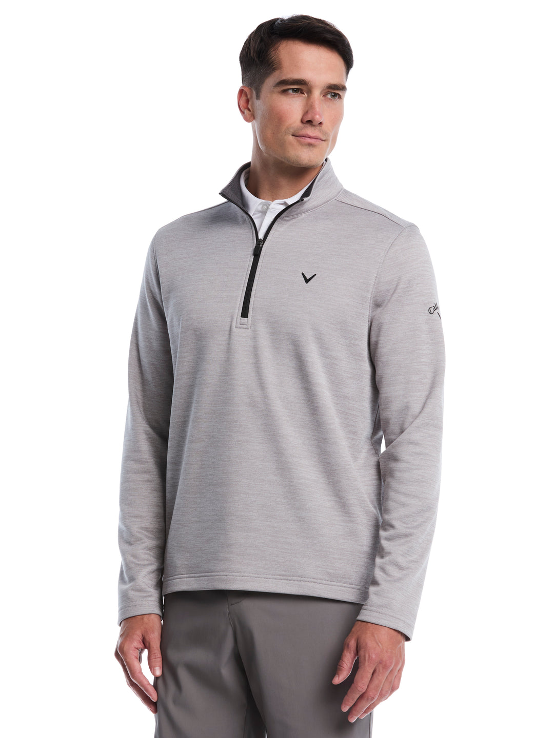 Fleece 1/4 Zip Golf Base Layer (Concrete Htr) 