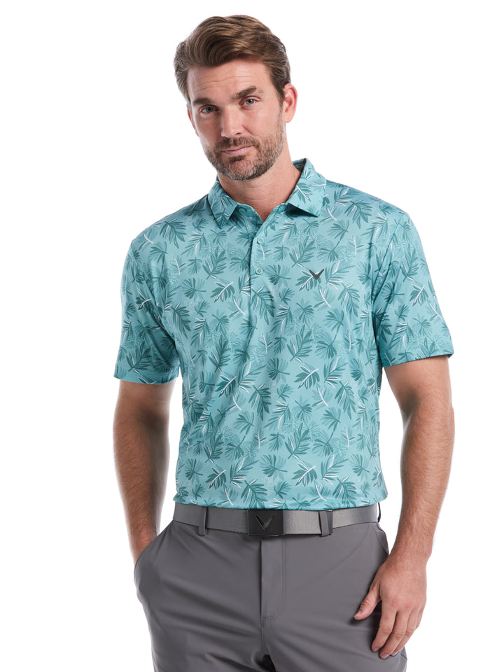 Big & Tall Floral Polo (Aquifer) 