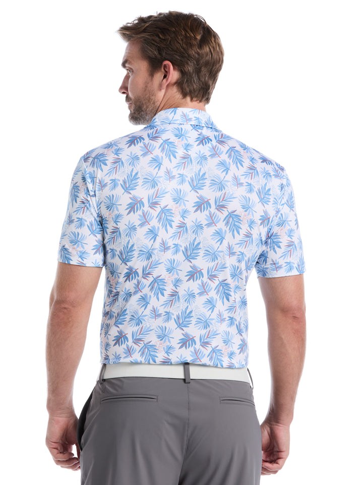 Big & Tall Floral Polo (Bright White) 