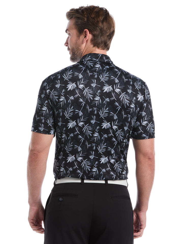 Big & Tall Floral Polo (Caviar) 