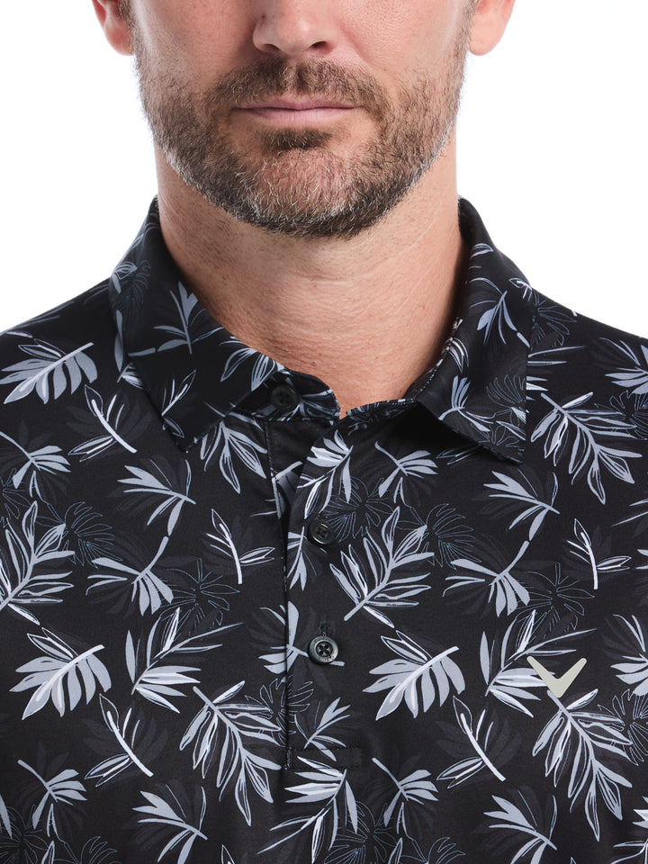 Big & Tall Floral Polo (Caviar) 
