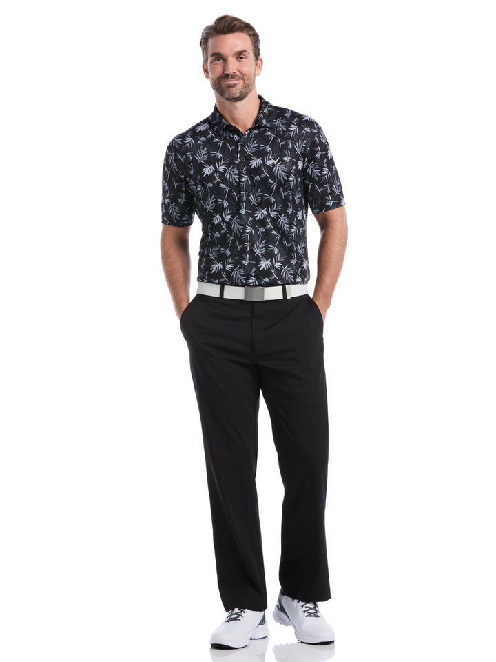 Big & Tall Floral Polo (Caviar) 
