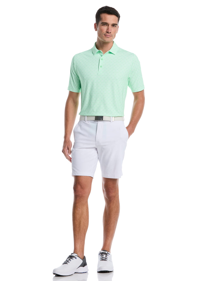 Men's Foulard Print Golf Polo (Spring Bouquet) 
