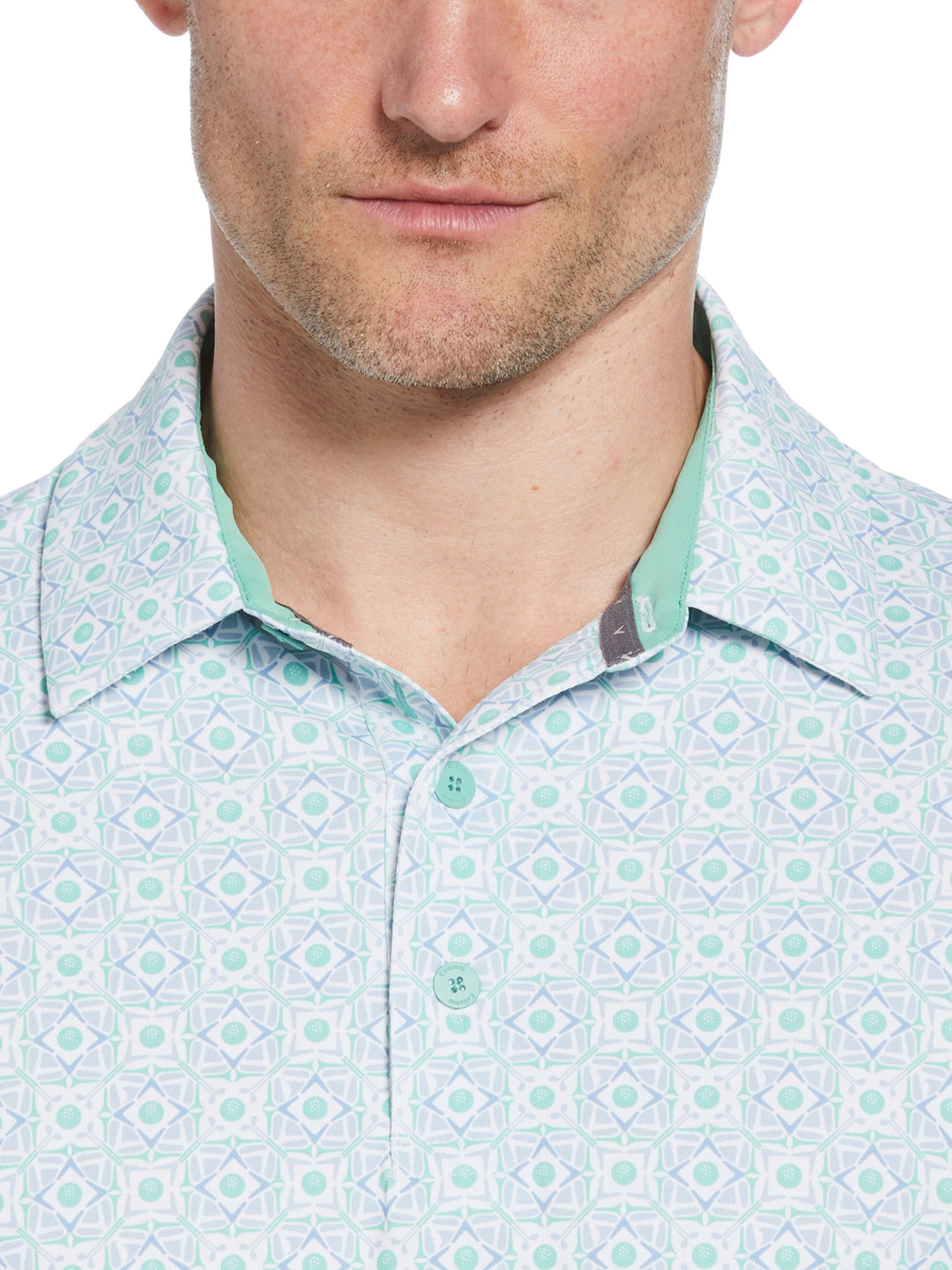 Mens Foulard Print Golf (Neptune Green) 