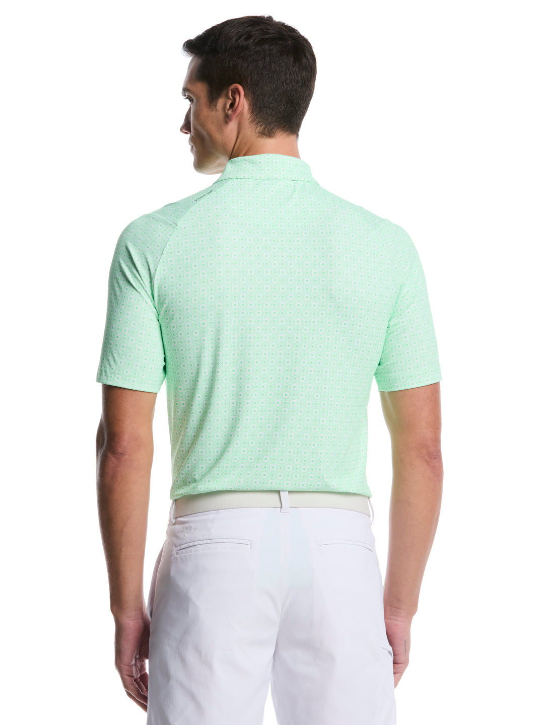 Men's Foulard Print Golf Polo (Spring Bouquet) 