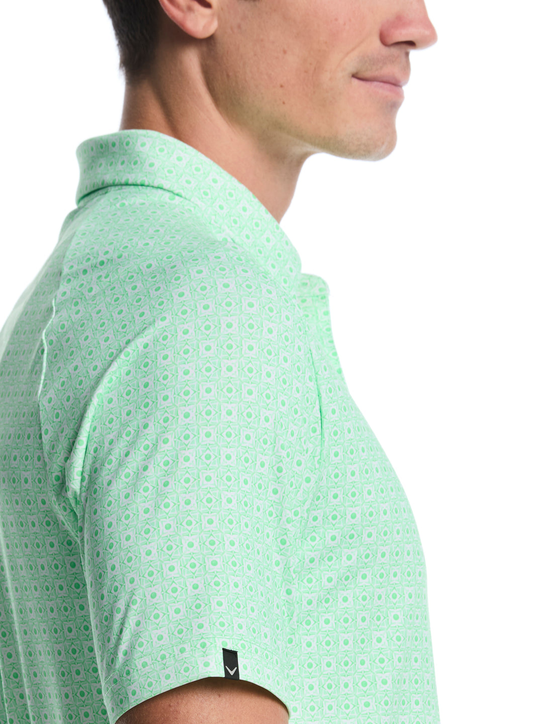 Men's Foulard Print Golf Polo (Spring Bouquet) 