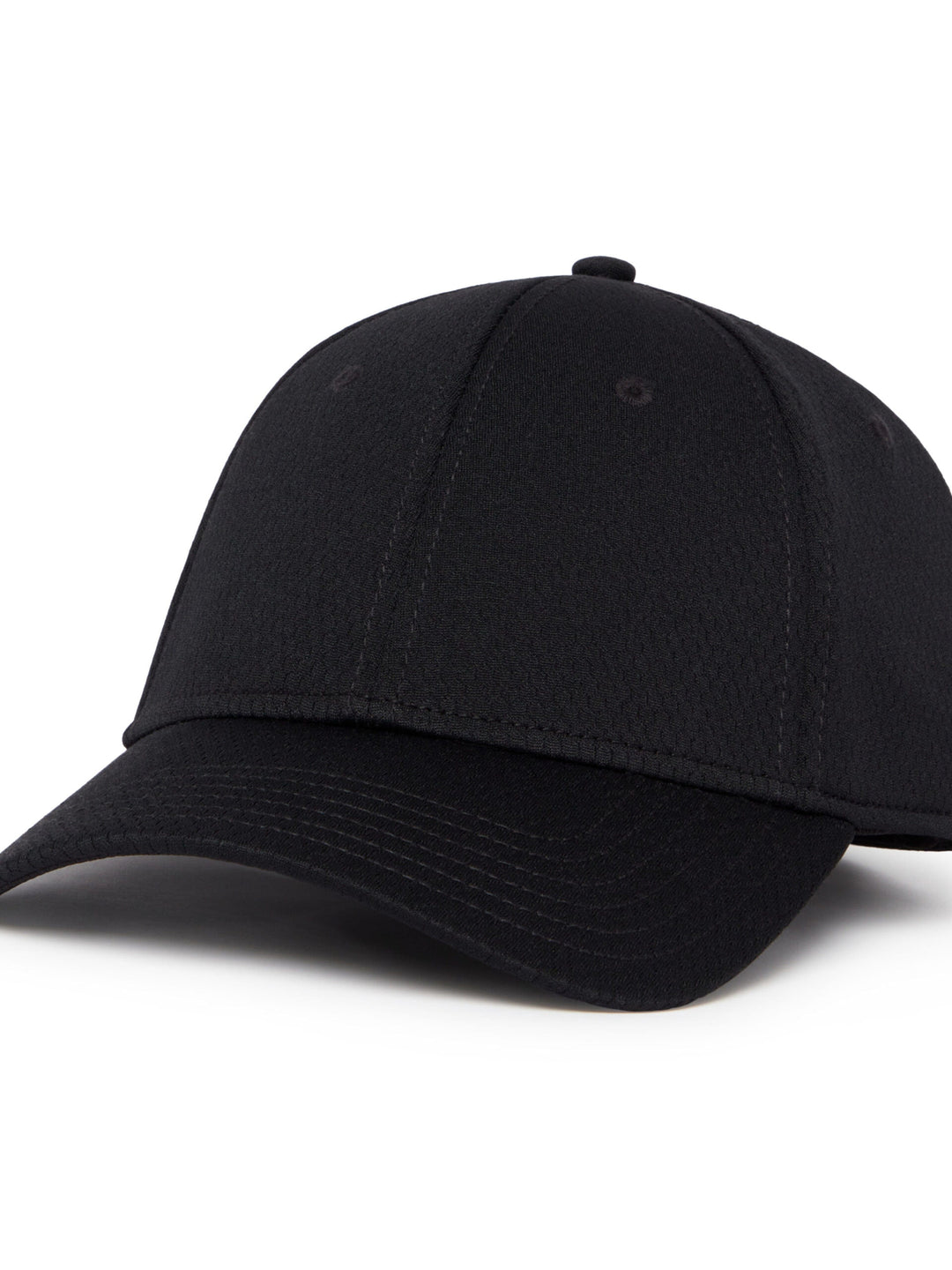 Front Crested Structured Golf Hat (Black) 