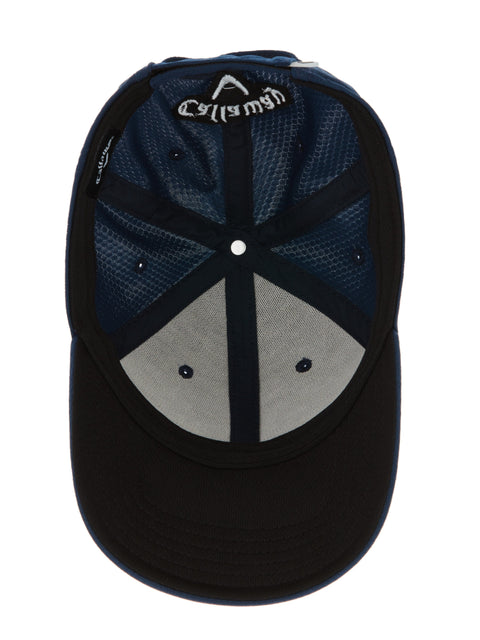 Mens Front Crested Structured Golf Hat-Hats-Navy/Black-OS-Callaway
