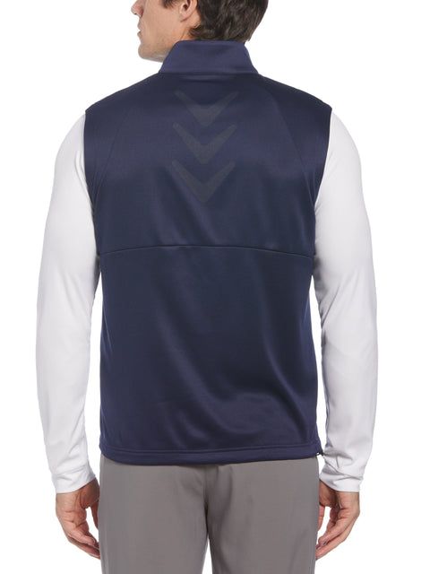 Full Zip Chevron Back Golf Vest (Peacoat) 