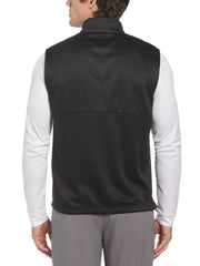 Full Zip Chevron Back Golf Vest (Caviar) 