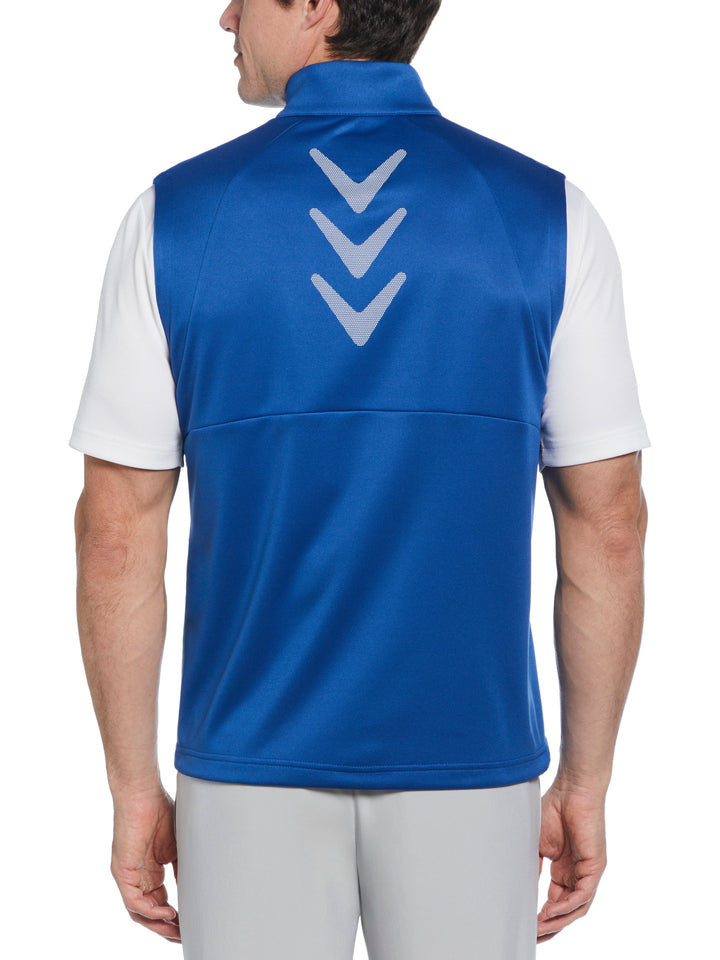 Full Zip Chevron Back Golf Vest (Galaxy Blue) 