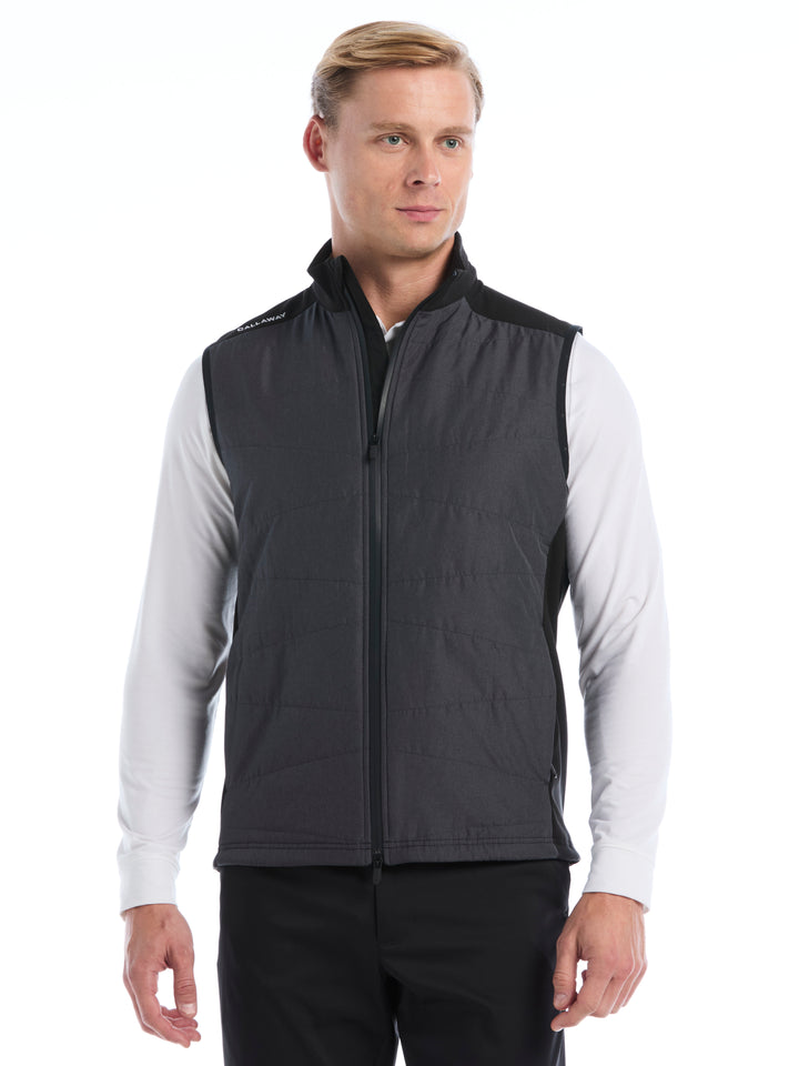 Mens Full Zip Insulated Softshell Vest-Vests-Black-S-Callaway