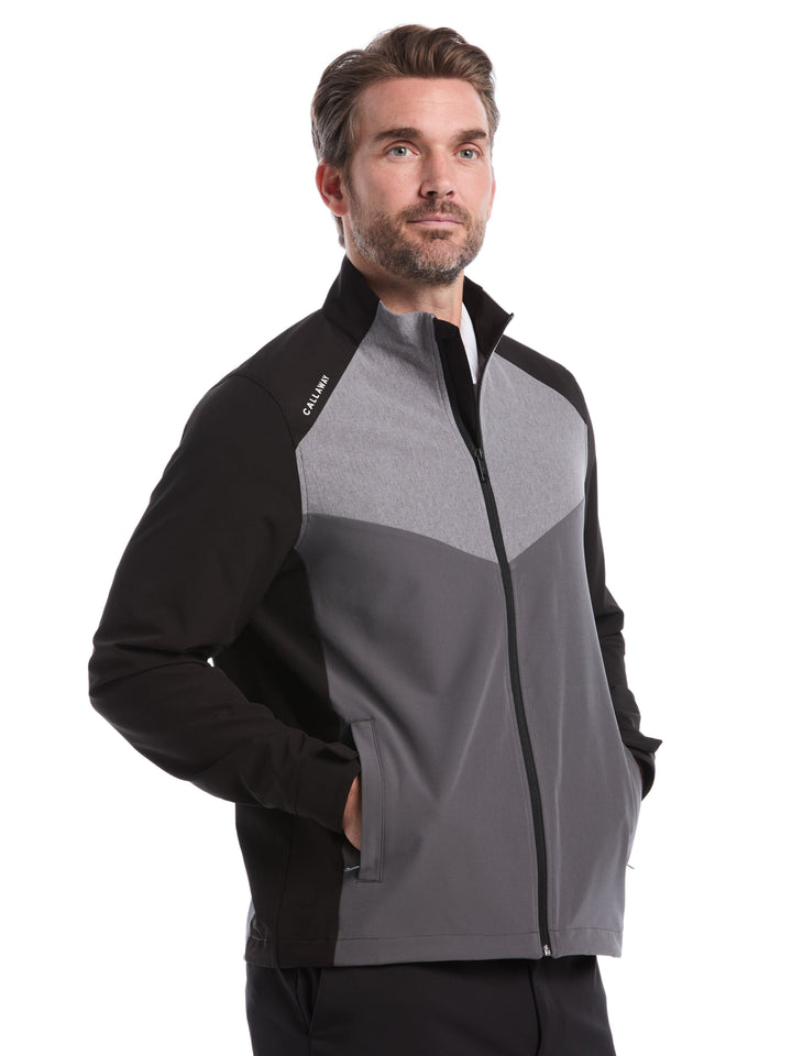 Mens Full Zip Wind Jacket (Caviar) 