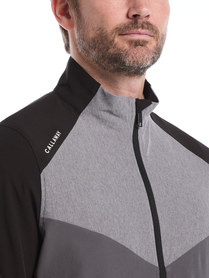 Mens Full Zip Wind Jacket (Caviar) 