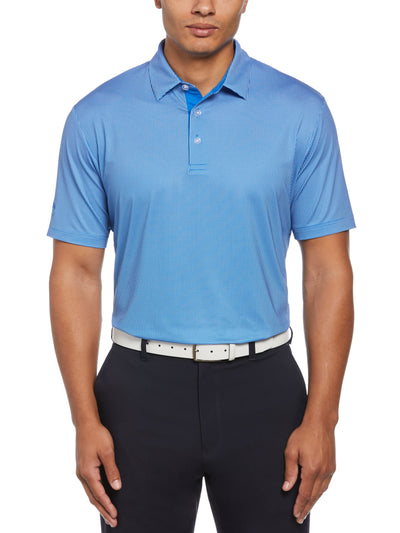 Short Sleeve All Over Tee Time Print Polo (Magnetic Blue) 