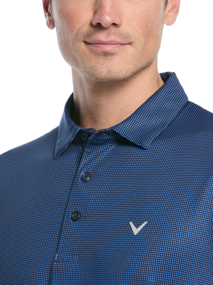 Mens Gingham Print Golf Polo-Polos-Callaway