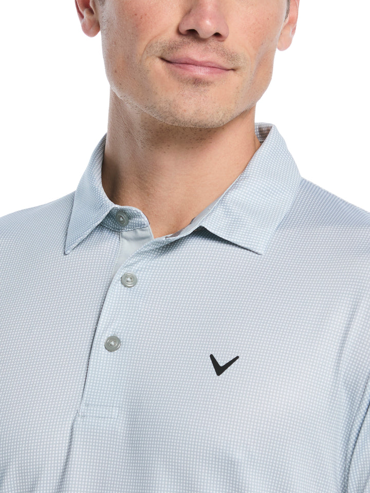 Mens Gingham Print Golf Polo-Polos-Callaway