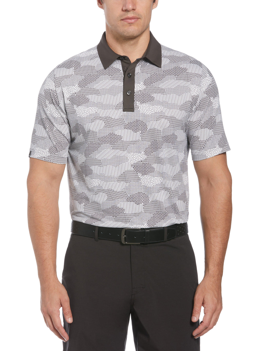 Golf Cluster Print Golf Polo (Asphalt) 