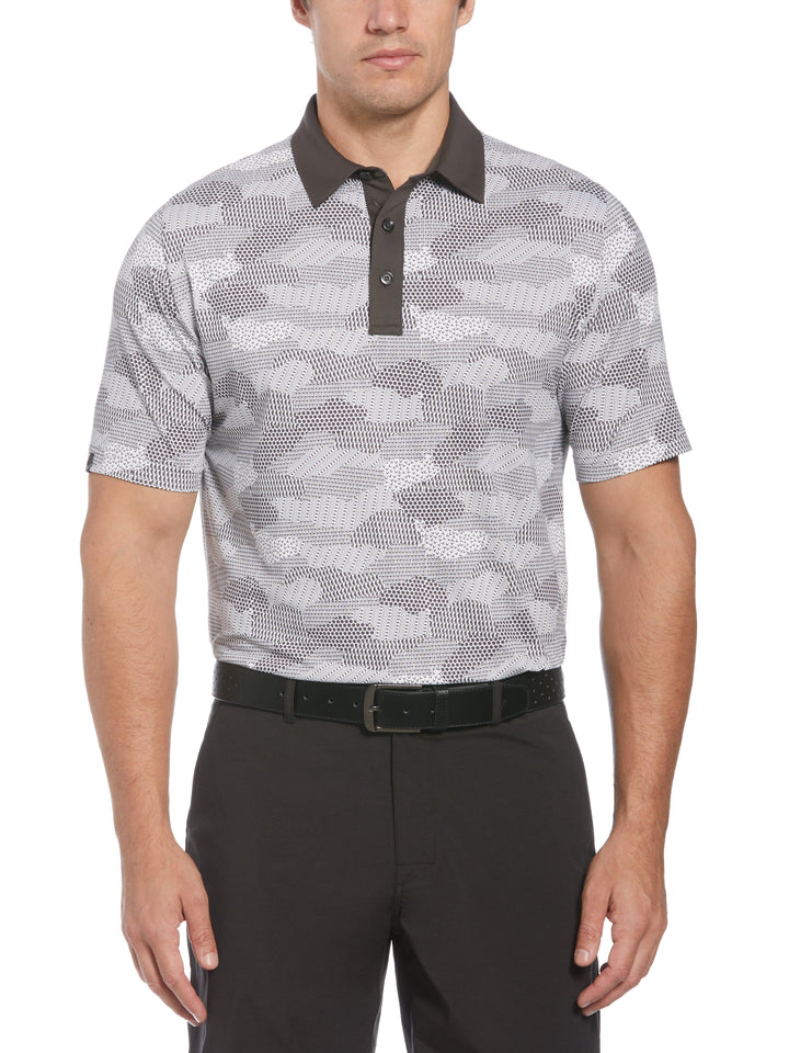 Golf Cluster Print Golf Polo (Asphalt) 