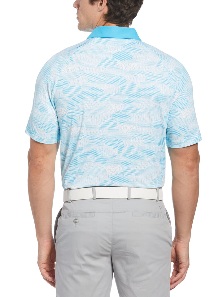 Golf Cluster Print Golf Polo (River Blue) 