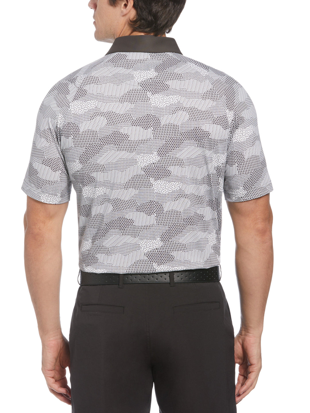 Golf Cluster Print Golf Polo (Asphalt) 