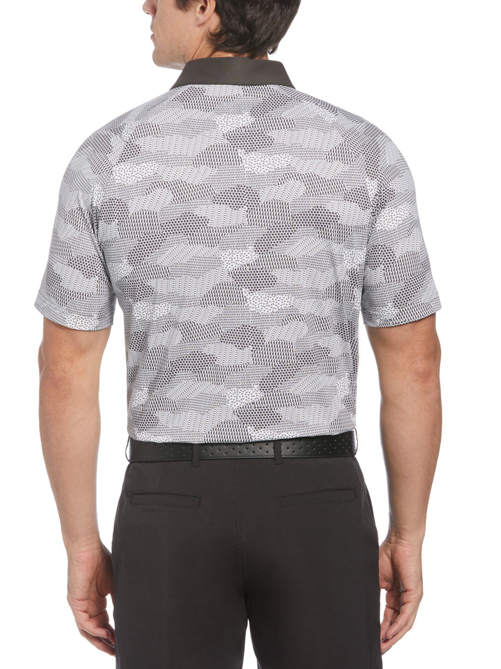 Golf Cluster Print Golf Polo (Asphalt) 
