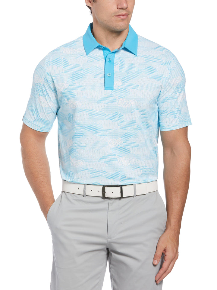 Golf Cluster Print Golf Polo (River Blue) 
