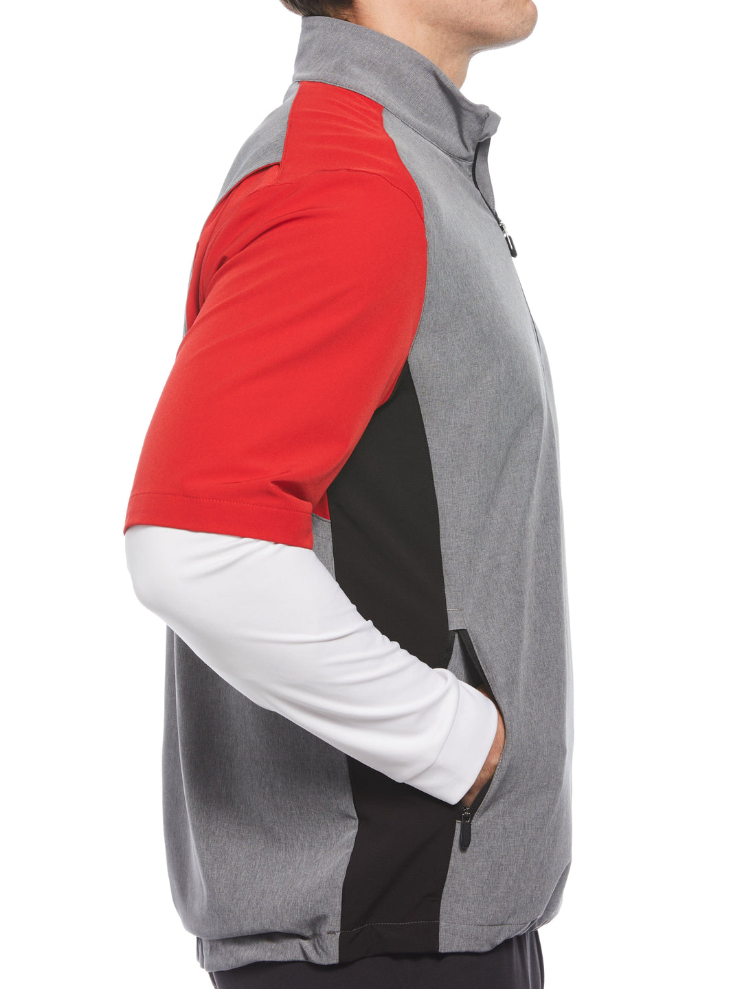 Mens Heather Blocked Half Zip Golf Pullover-Pullovers-Callaway