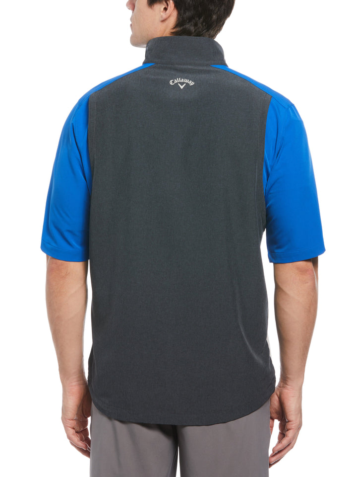 Mens Heather Blocked Half Zip Golf Pullover-Pullovers-Callaway