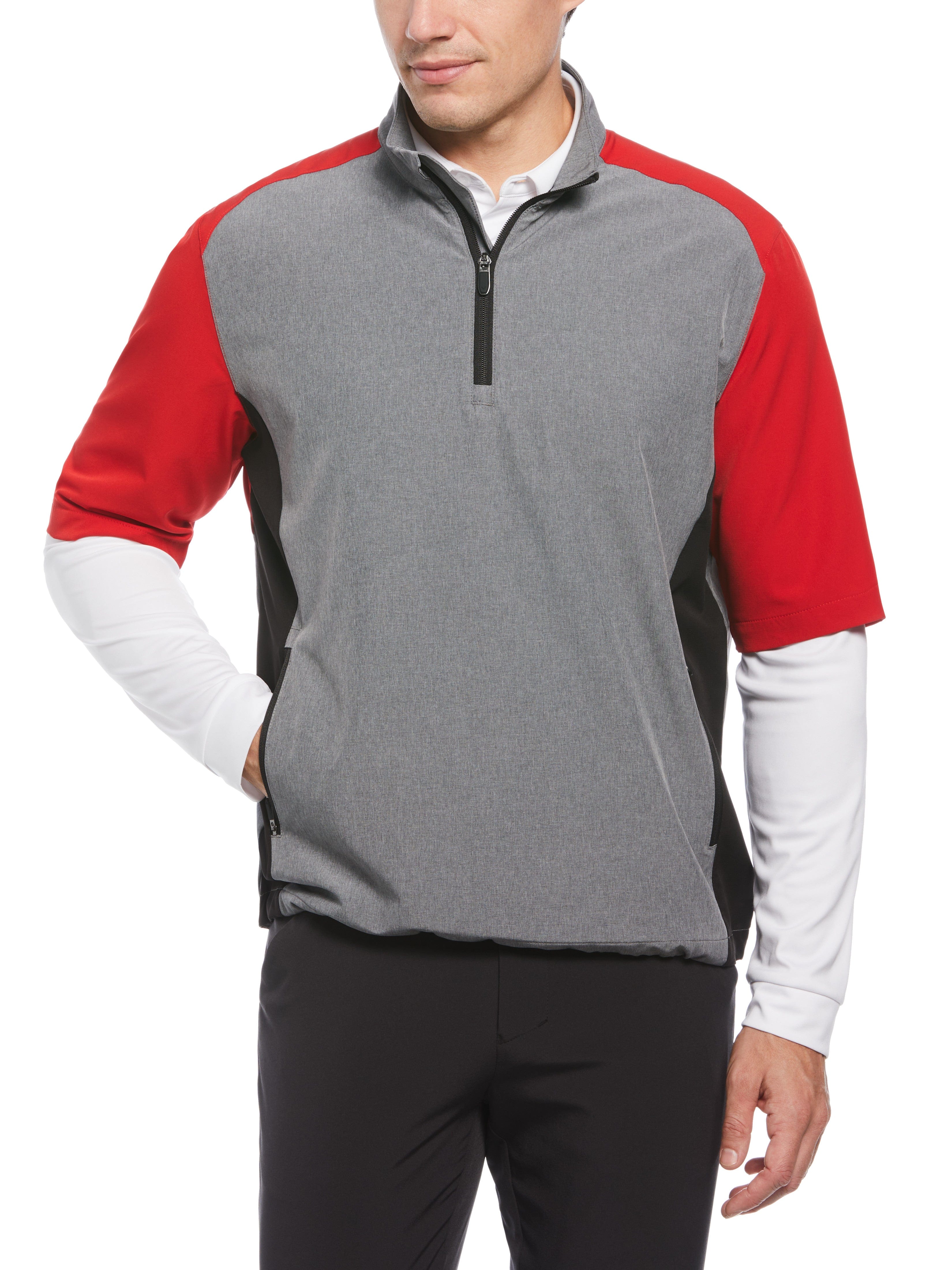Mens Heather Blocked Half Zip Golf Pullover – Callaway Apparel