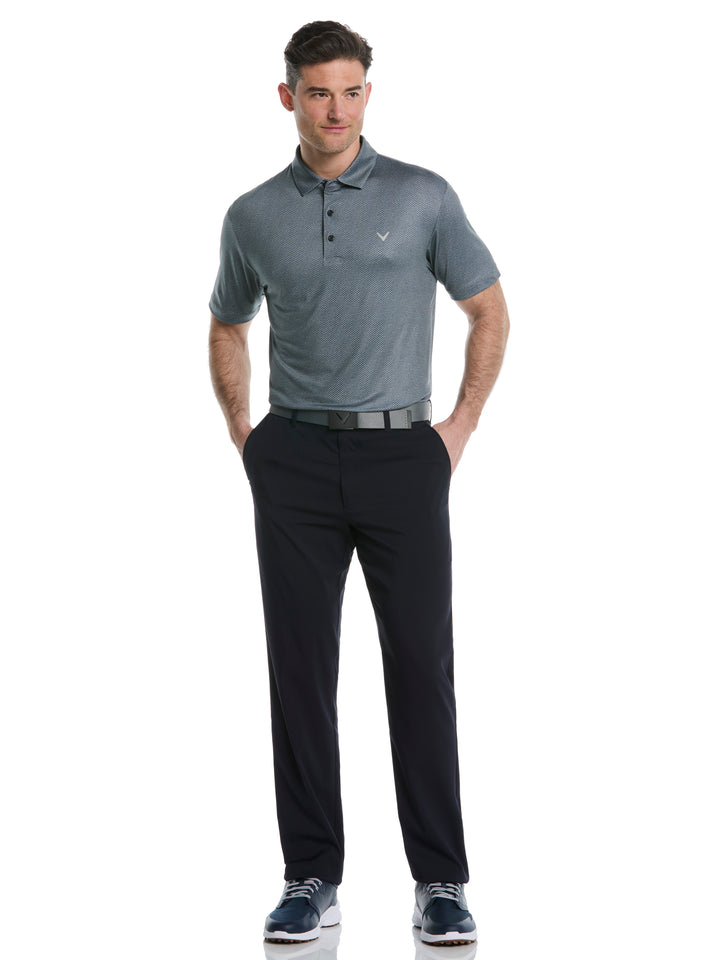 Heather Geo Print Golf Polo (Caviar) 