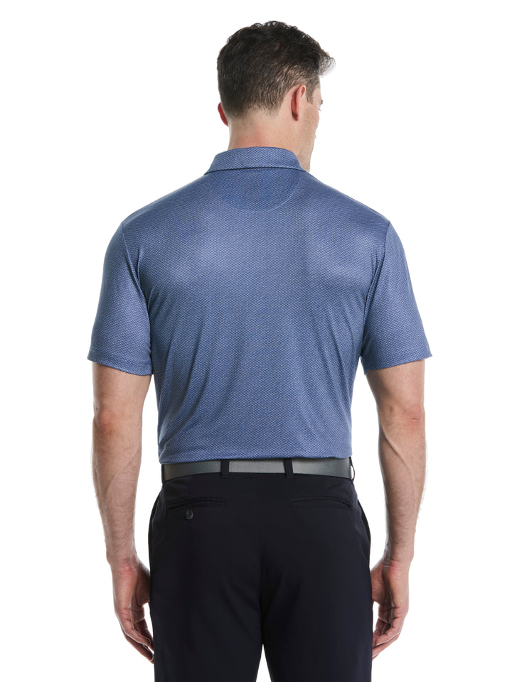 Heather Geo Print Golf Polo (Peacoat) 