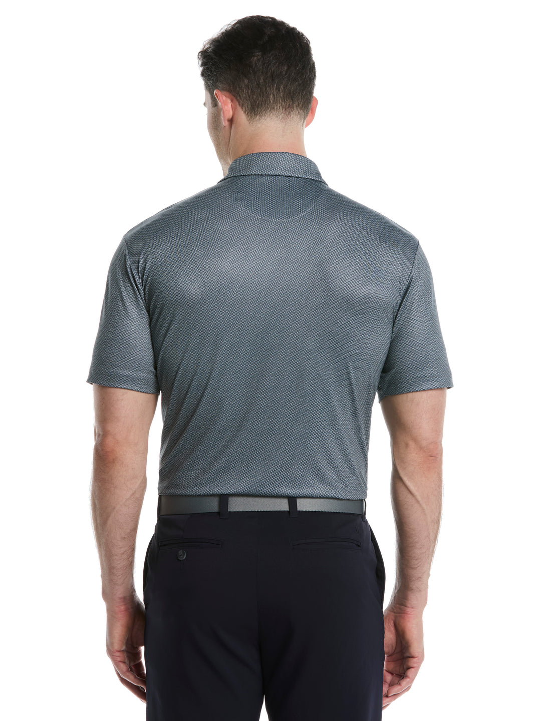 Heather Geo Print Golf Polo (Caviar) 