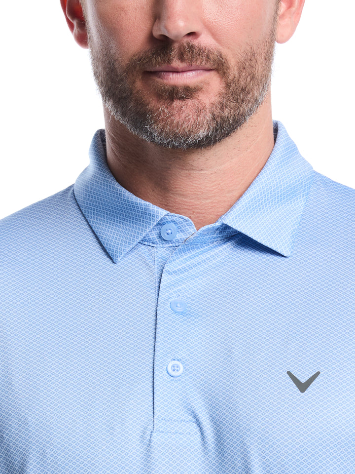 Heather Geo Print Golf Polo (Open Air) 