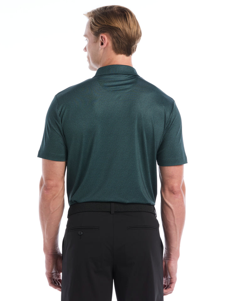 Heather Geo Print Golf Polo (Green Gables) 
