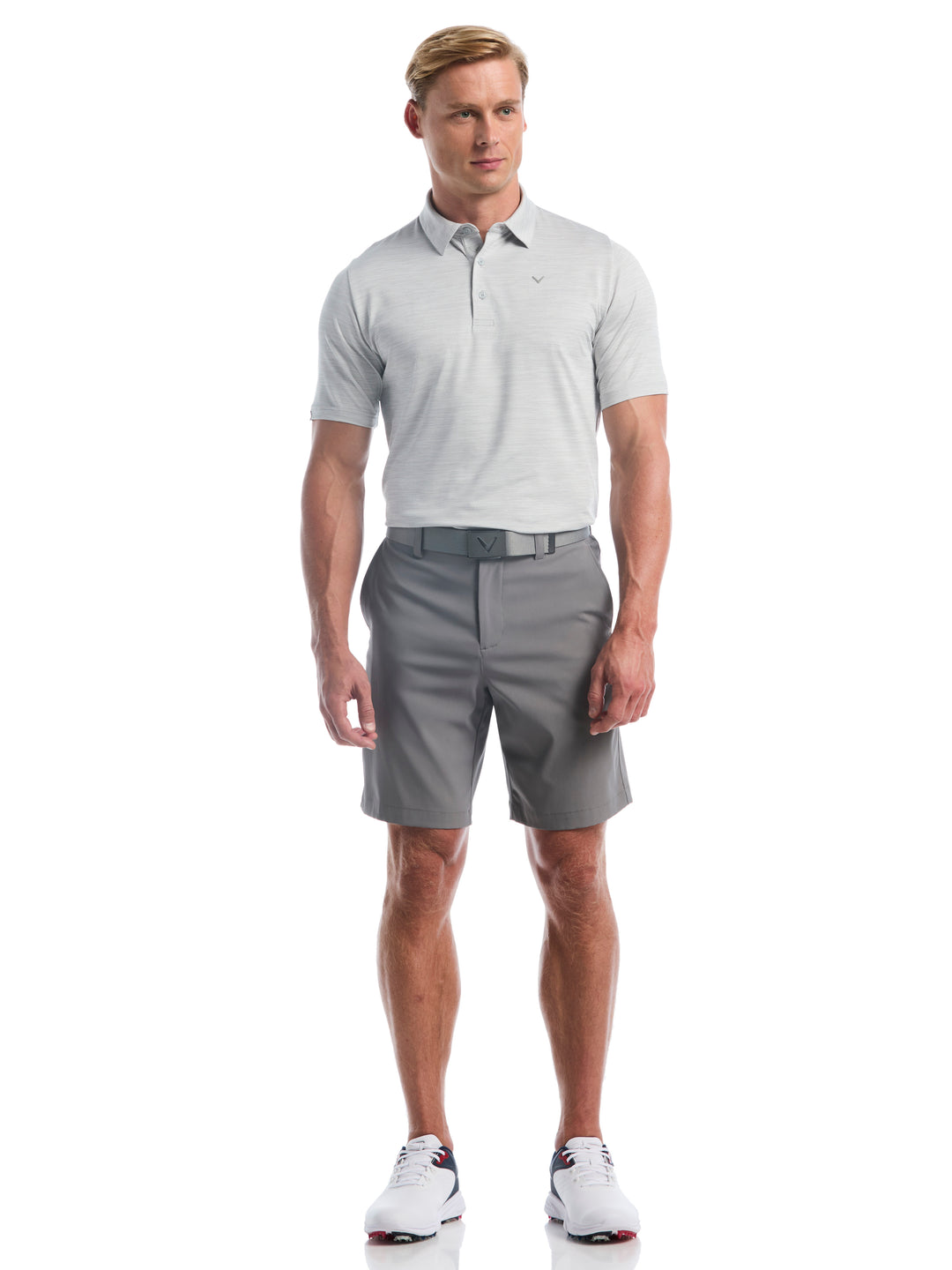 Heather Jacquard Essential Golf Polo (Highrise Htr) 