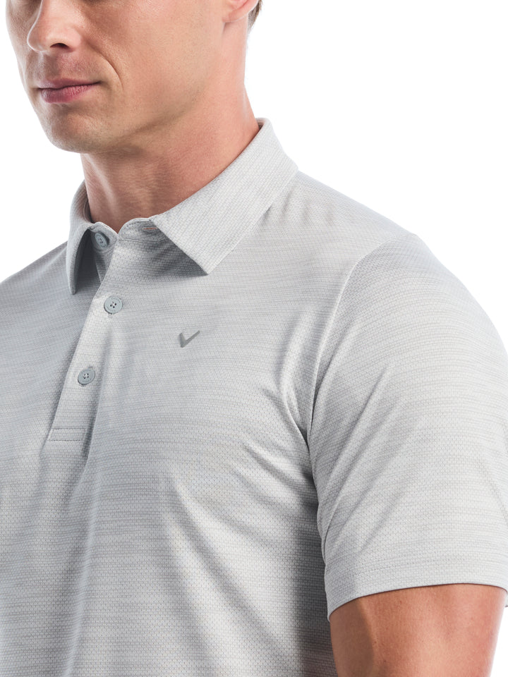 Heather Jacquard Essential Golf Polo (Highrise Htr) 